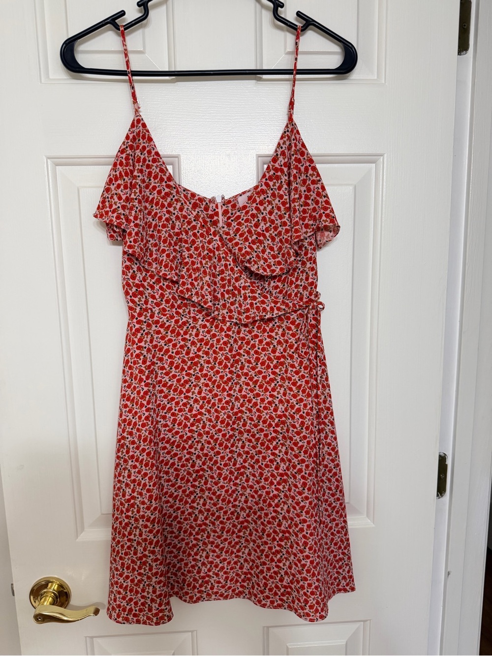 Bailey 44 Red Floral Ruffle Mini Dress